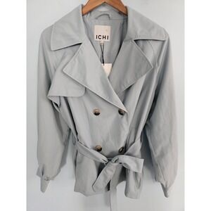 Ichi Robins Egg Blue  Short Trench Coat Size 36